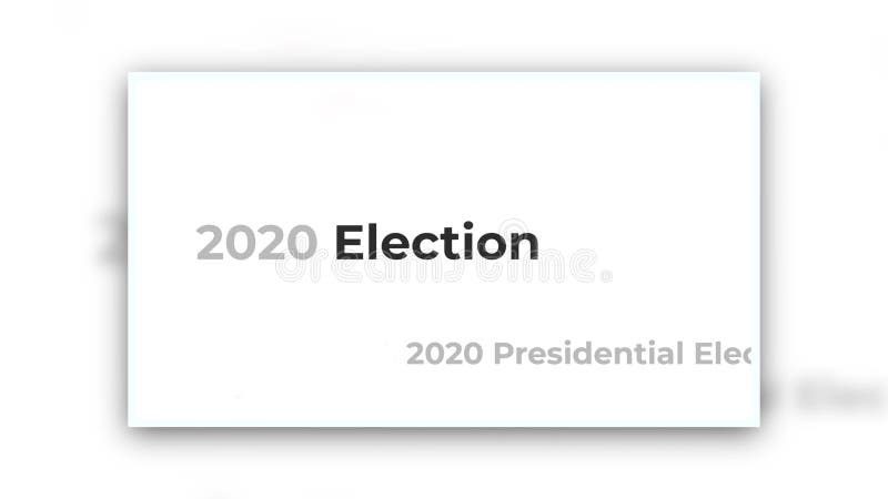 Des élections présidentielles 2020 Etats-Unis d'Amérique.