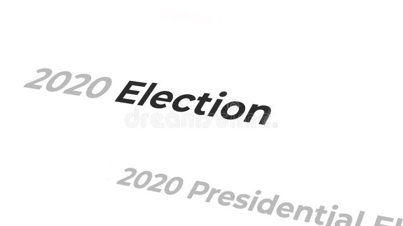 Des élections présidentielles 2020 Etats-Unis d'Amérique.