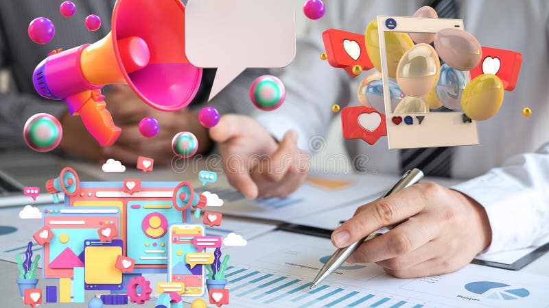 A business setting features a close-up of two people interacting with documents on a desk royalty free stock photography