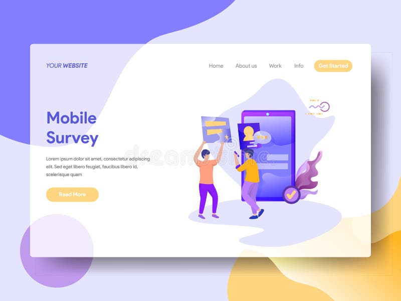 Desantowej strony Mobilna ankieta royalty ilustracja Desantowej strony Mobilna ankieta royalty ilustracja