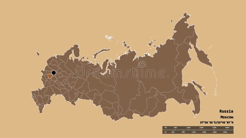 Russia, Tula Line Cityscape, Flat Vector. Travel City Landmark, Oultine