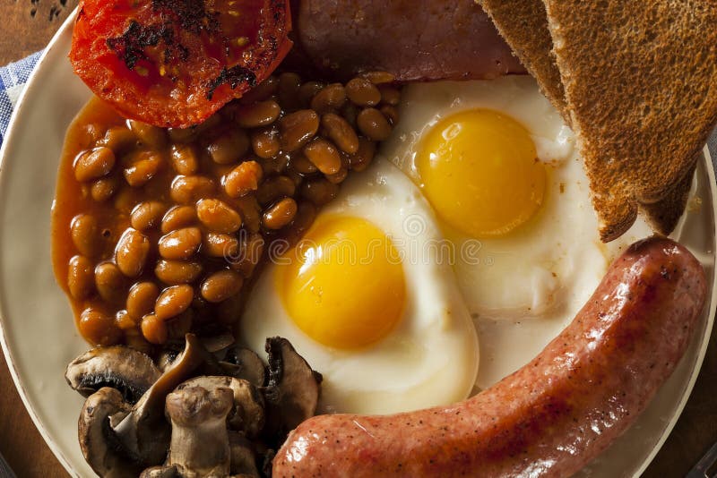Desayuno inglés lleno tradicional imagen de archivo libre de regalías Desayuno inglés lleno tradicional imagen de archivo libre de regalías