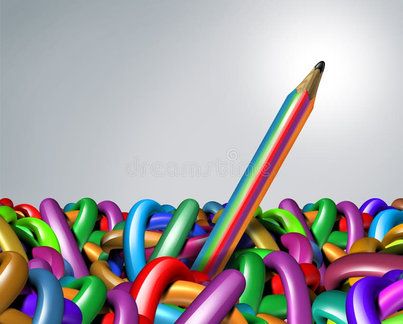 Desbloqueo creativo stock de ilustración Desbloqueo creativo stock de ilustración
