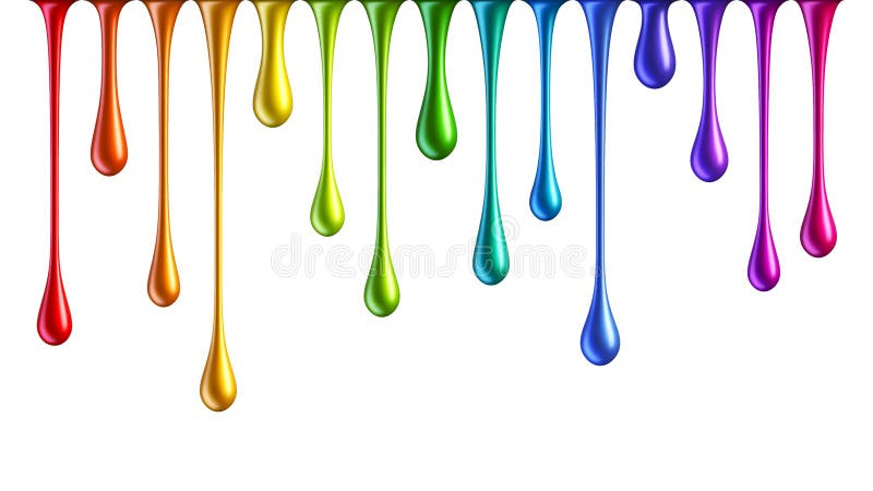 Descensos coloridos del esmalte de uñas del arco iris aislados en el fondo blanco ilustración del vector Descensos coloridos del esmalte de uñas del arco iris aislados en el fondo blanco ilustración del vector