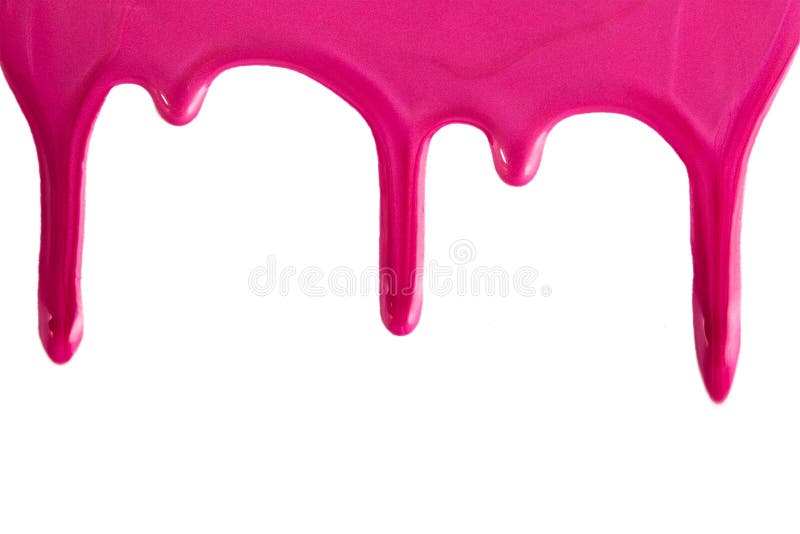 Descensos rosados del esmalte de uñas fotografía de archivo Descensos rosados del esmalte de uñas fotografía de archivo