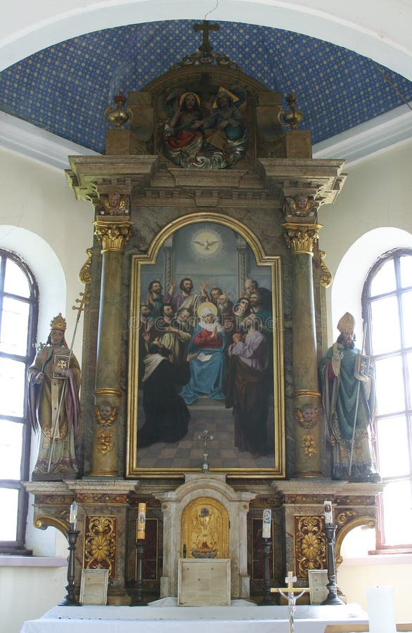 Descent of the Holy Spirit, High Altar at Holy Spirit Chapel in Vrtace, Croatia