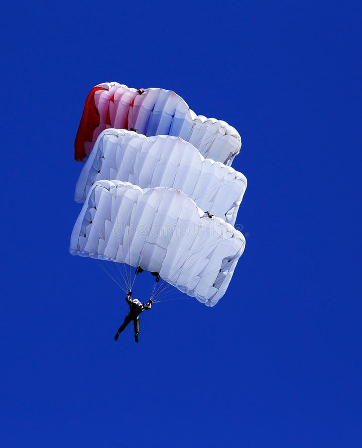 Man Descending On A Parachute Picture. Image 84932367
