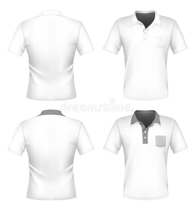 Descripteur de conception de chemise de polo des hommes avec la poche illustration de vecteur Descripteur de conception de chemise de polo des hommes avec la poche illustration de vecteur