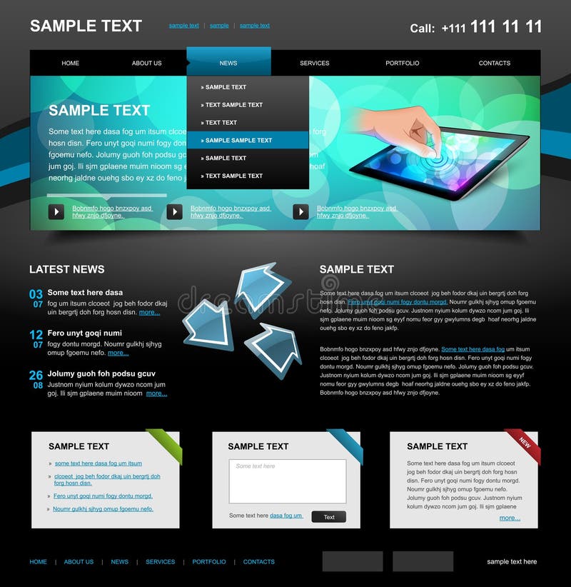 Descripteur Editable 4 de site Web illustration de vecteur Descripteur Editable 4 de site Web illustration de vecteur