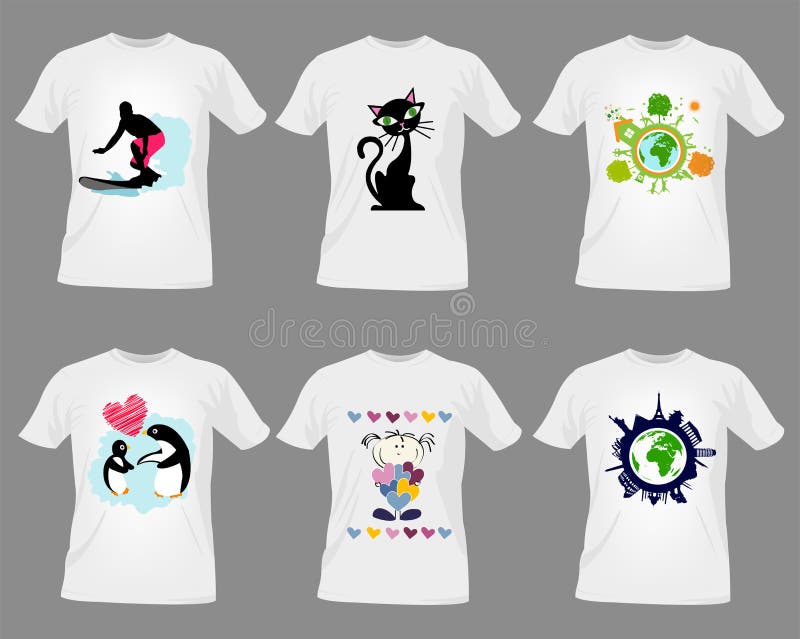 Descripteurs de T-shirt illustration stock Descripteurs de T-shirt illustration stock