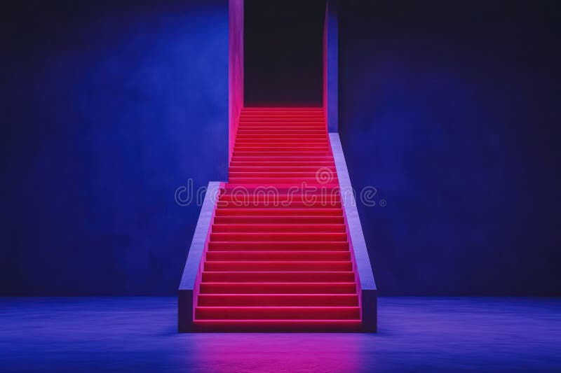 Glowing blue neon lights on dark background for modern business concept. vector illustration