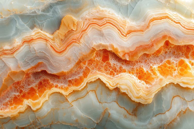Peach Fuzz Colored Marble Stone Wall Texture Luxury Background Pattern Wallpaper stock illustration