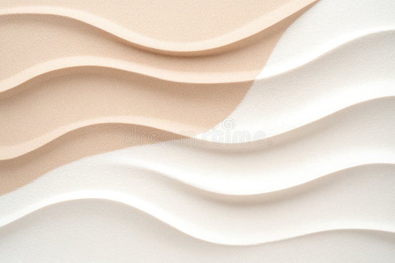Soothing Sand Colored Waves Creating a Serene Background stock illustration