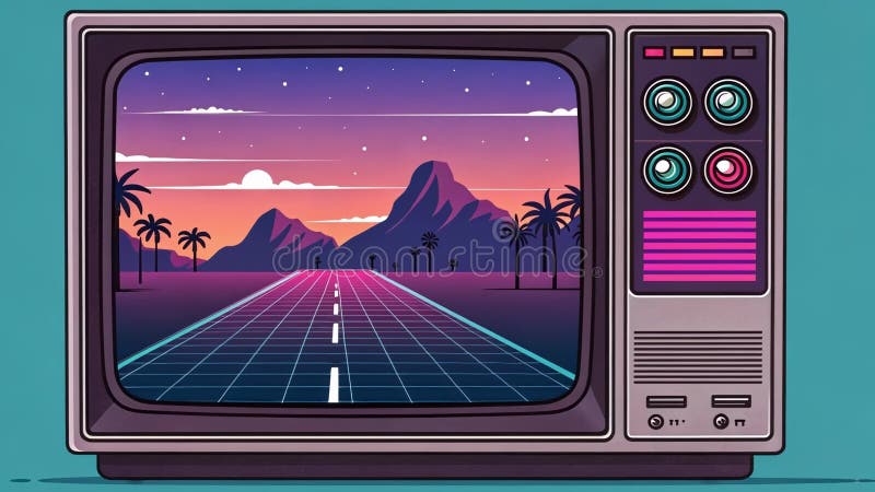 These descriptions convey the essence of a nostalgic digital aesthetic ideal for illustrating a webpage with a VHSstyle flicker effect. Nostalgic image video