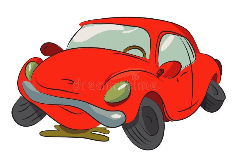 Desen animat al unui desen animat cu mașină defalcată royalty free illustration