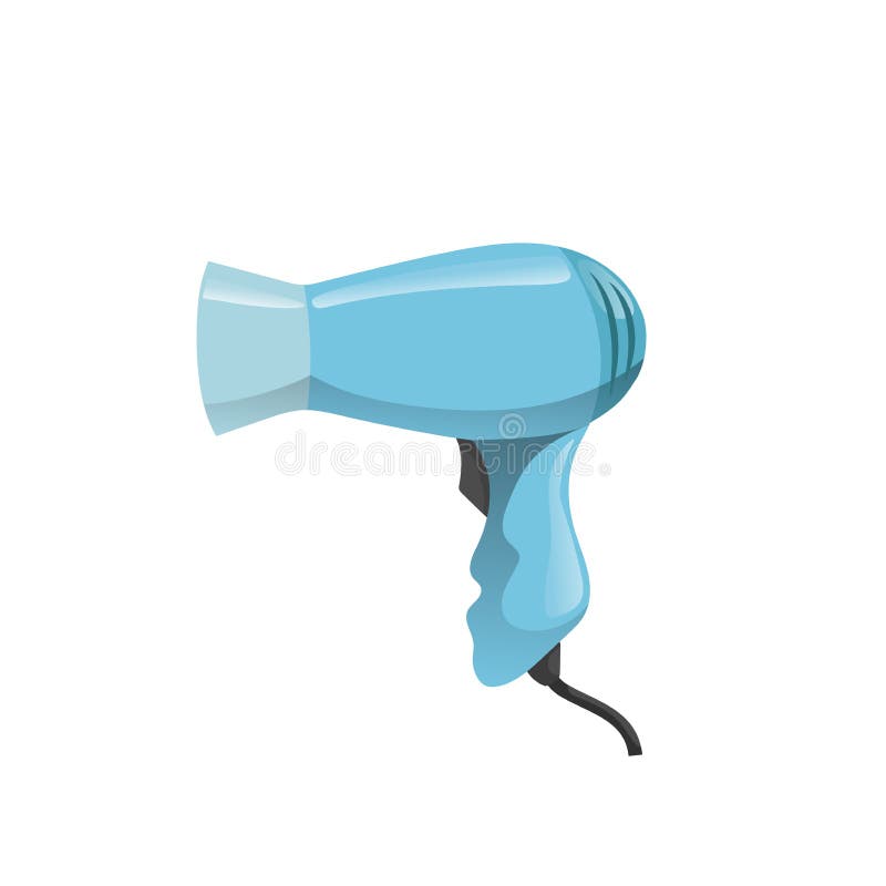Desen animat cu design trendy cu aspect de culoare albastru uscător cu degrade simple. royalty free illustration