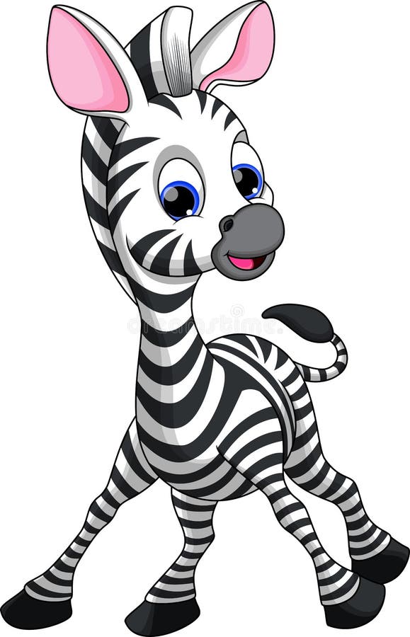 Desen animat cu zebră royalty free illustration