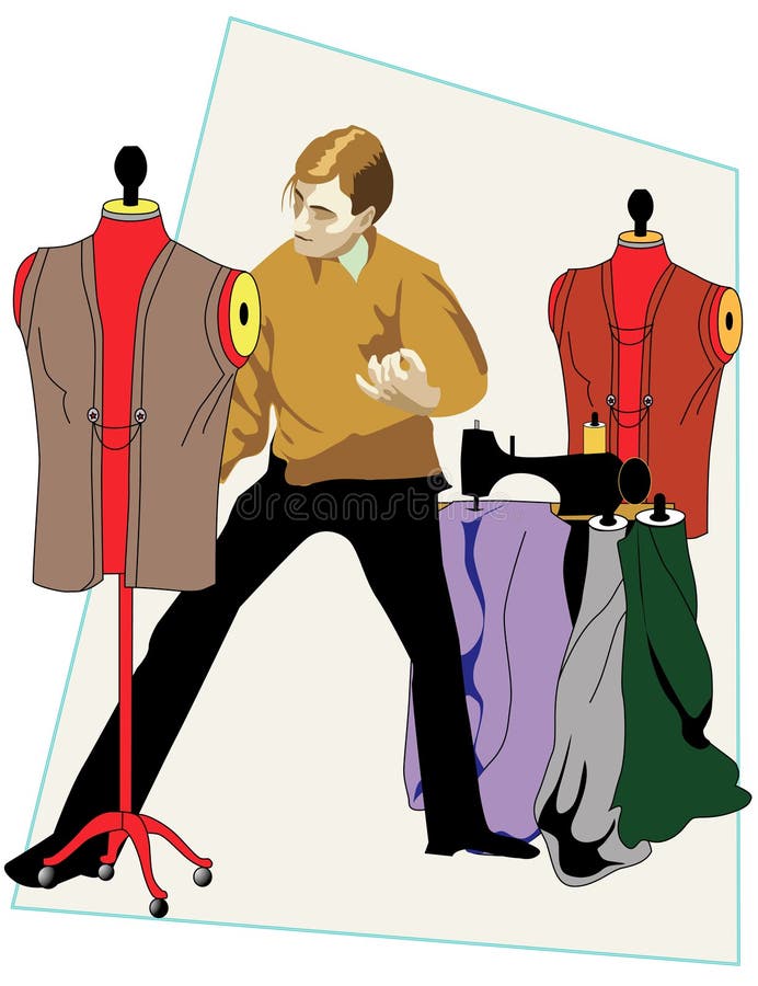 Desenhador de moda ilustração do vetor Desenhador de moda ilustração do vetor