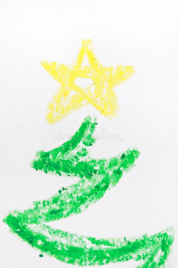 Desenhe o detalhe da árvore de Natal foto de stock royalty free