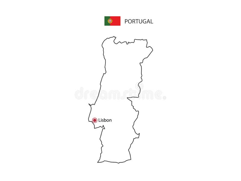 Mapa Vetorial Portugal Com Principais Cidades Rios imagem vetorial de  Lesniewski© 215948804