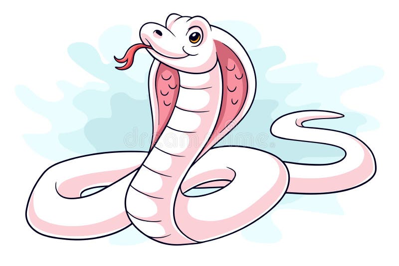Cobra engraçado dos desenhos animados. ilustração do vetor