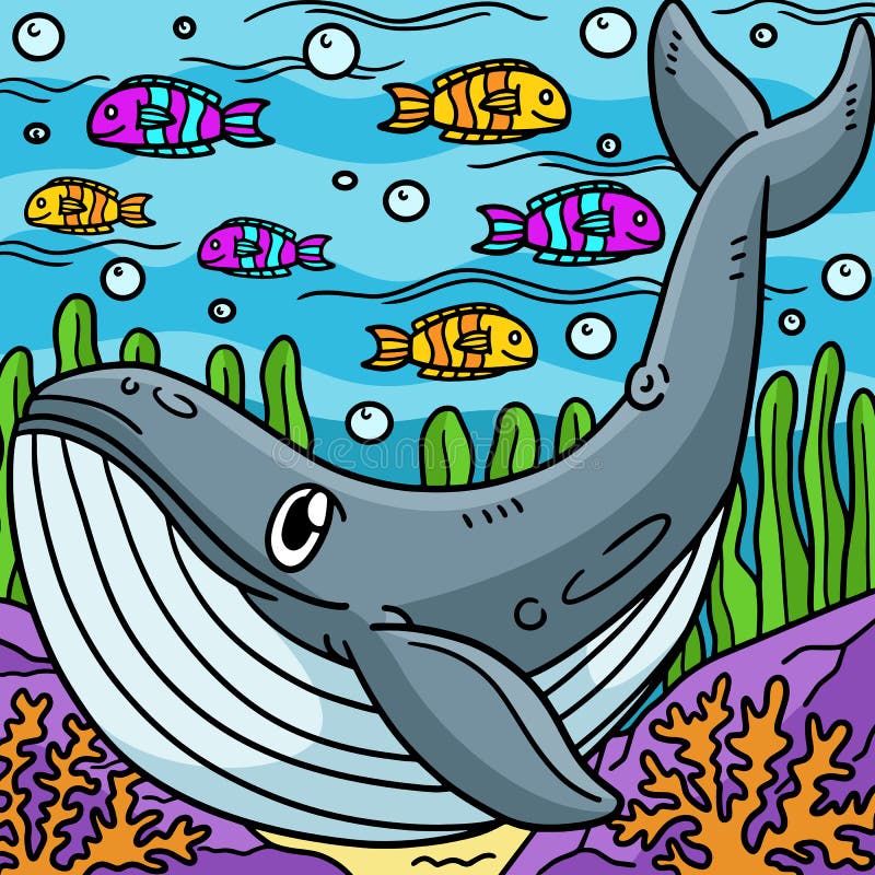 página para colorir baleia azul isolada para crianças 5162971 Vetor no  Vecteezy