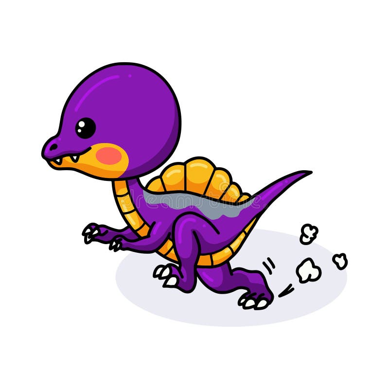 conjunto de personagem de desenho animado de dinossauro roxo 2871101 Vetor  no Vecteezy