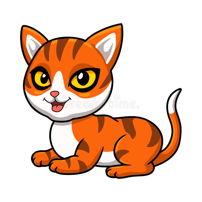 gato laranja de desenho animado em fundo branco 17319952 Vetor no Vecteezy