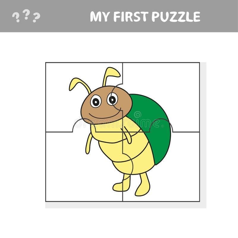 Ilustração em vetor dos desenhos animados do jogo de quebra-cabeça