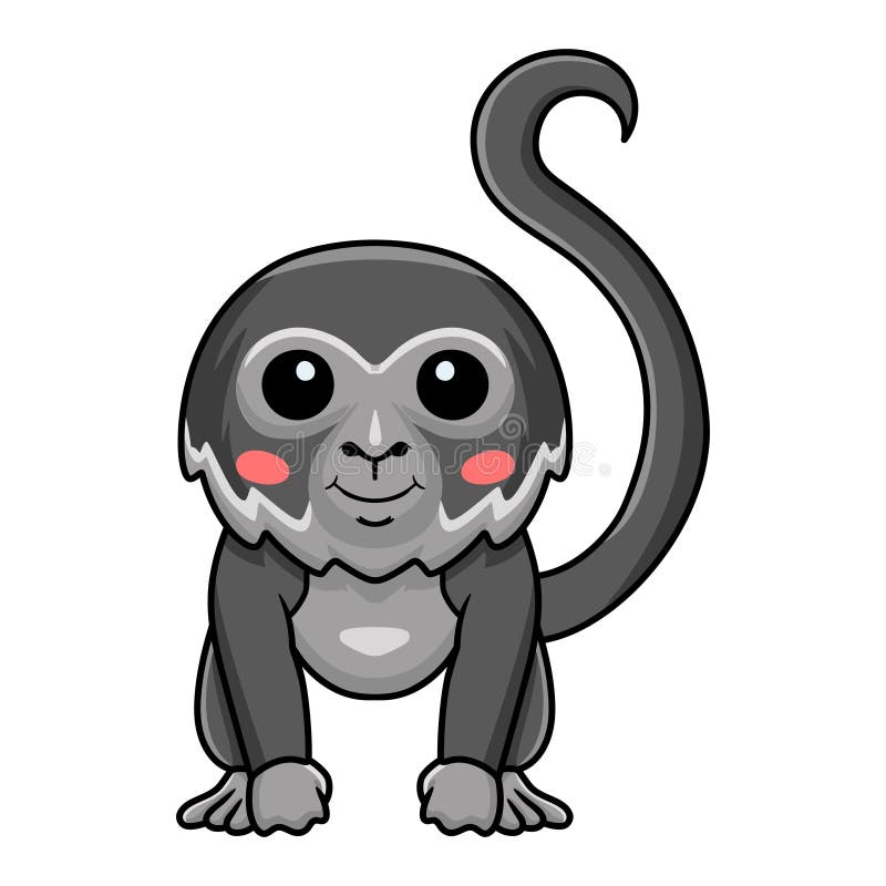 Desenho Animado De Macaco-aranha Ilustração do Vetor - Ilustração