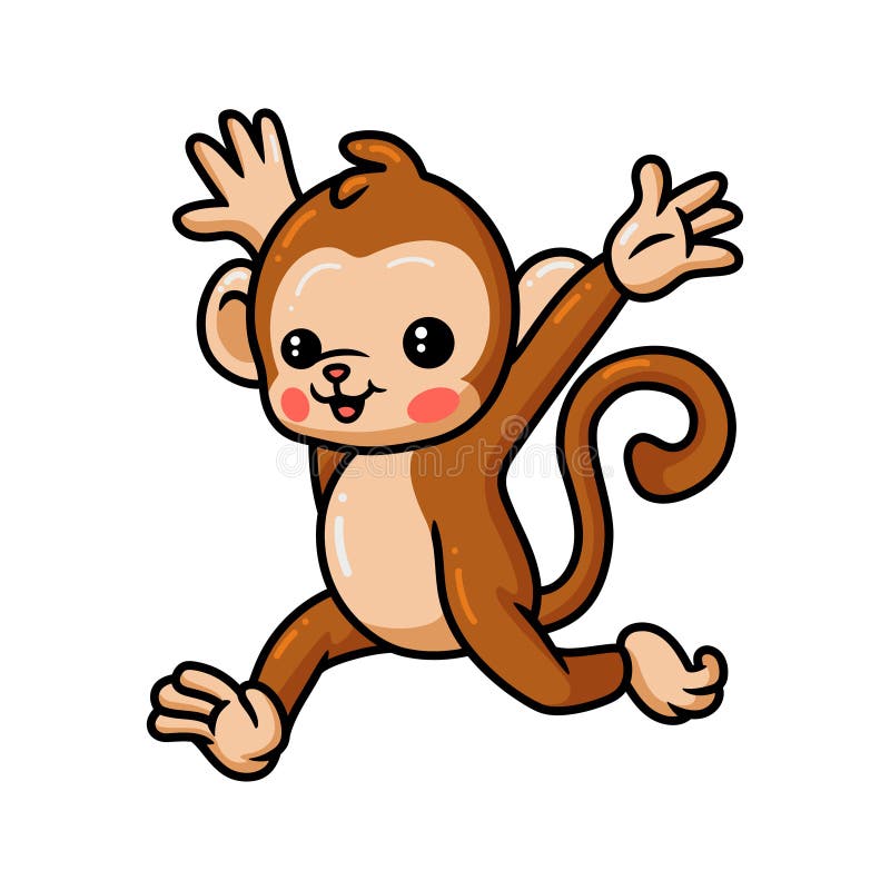 Macaco. Macaco Jovem E Bonitinho, Isolado Em Fundo Branco. Personagem De Desenho  Animado Zoológico. Cartão De Educação Para Crianç Ilustração do Vetor -  Ilustração de alegria, cartoon: 239228999