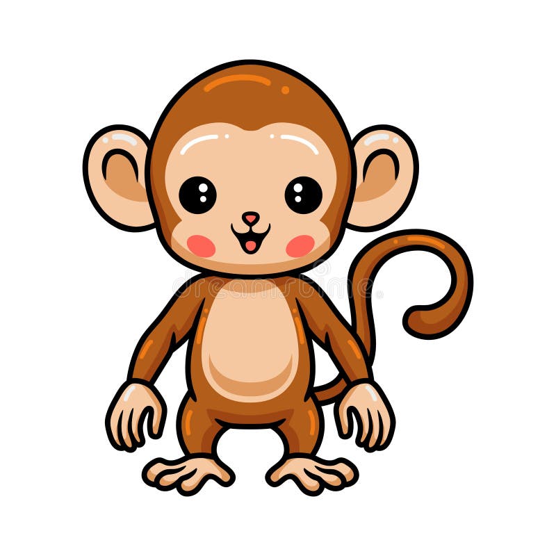 Um Desenho Animado De Macaco Em Apresentação Simples