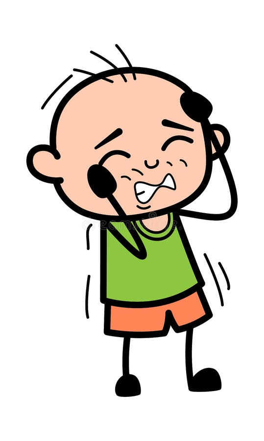 Desenho Animado De Menino Careca Ilustração Stock - Ilustração de