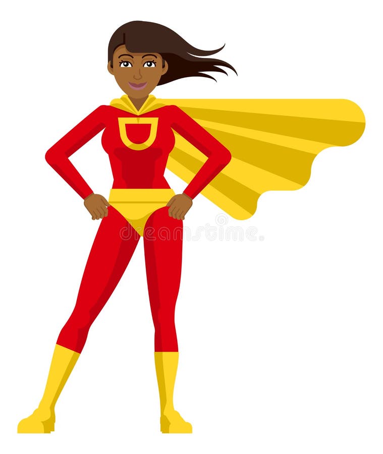 Super Heroína Asiática Sobre Fundo Branco. Royalty Free SVG, Cliparts,  Vetores, e Ilustrações Stock. Image 81545201