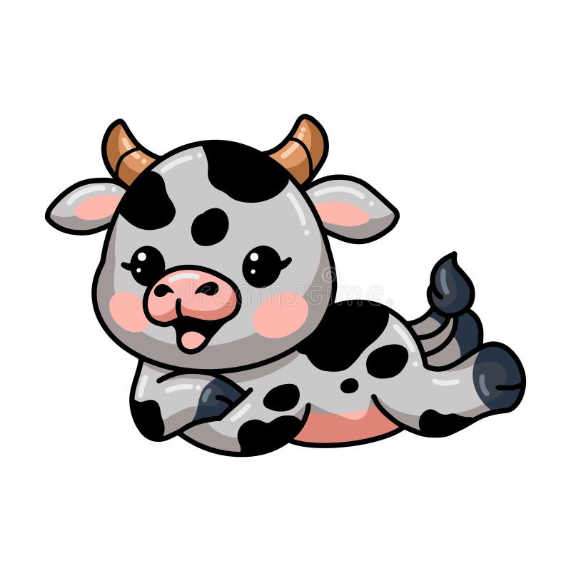 Desenho Animado De Vaca Bebê Ilustração do Vetor - Ilustração de vaca,  wildlife: 224058700