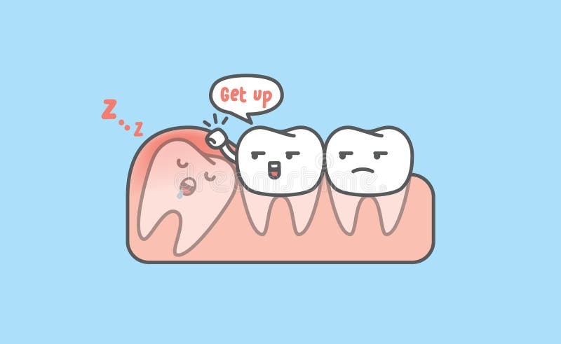 boca aberta com os dentes em estilo simples de desenho animado