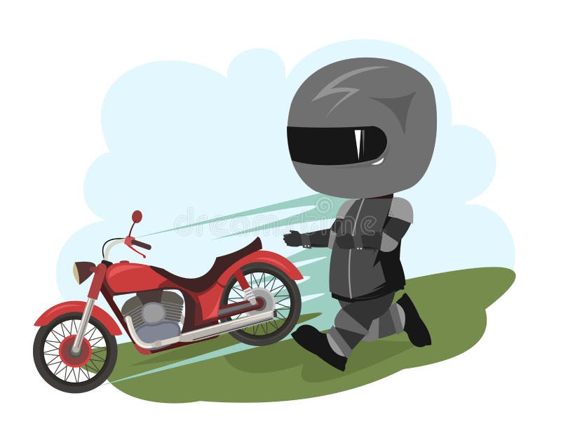 Conjunto de vetores de bicicleta, scooter e motos dos desenhos