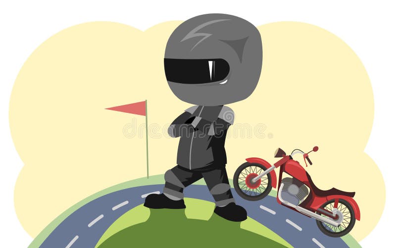 Crianças Desenho Vector Ilustração Polícia Motocicleta Plana Desenhos  Animados Isolado imagem vetorial de wordspotrayal© 667539546