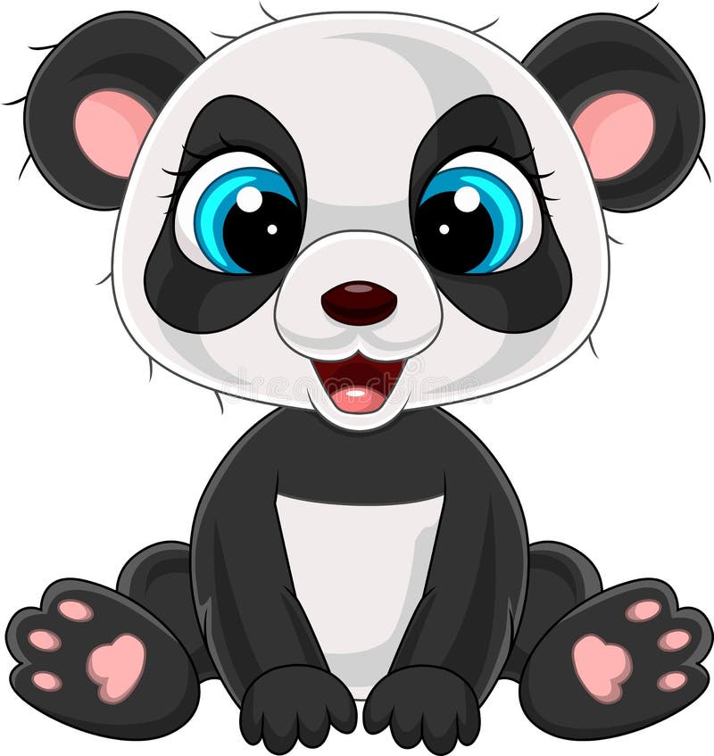 Panda fofo, desenhos animados, animal, bebê png