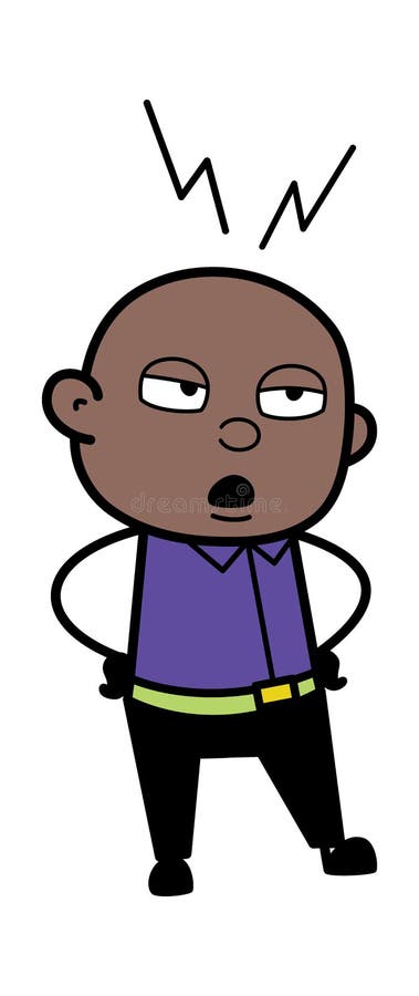 Desenho Animado Careca Programador Profissional Desenho à Mão Personagem  Fivela