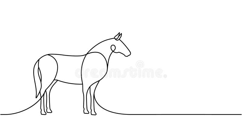 Desenho contínuo de uma linha de cavaleiro de xadrez ilustração em vetor  arte de linha de cavalo de xadrez simples