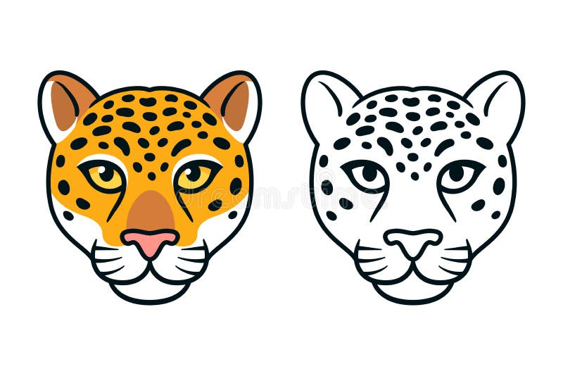 Cabeça de gato bonito logotipo dos desenhos animados cabeça de