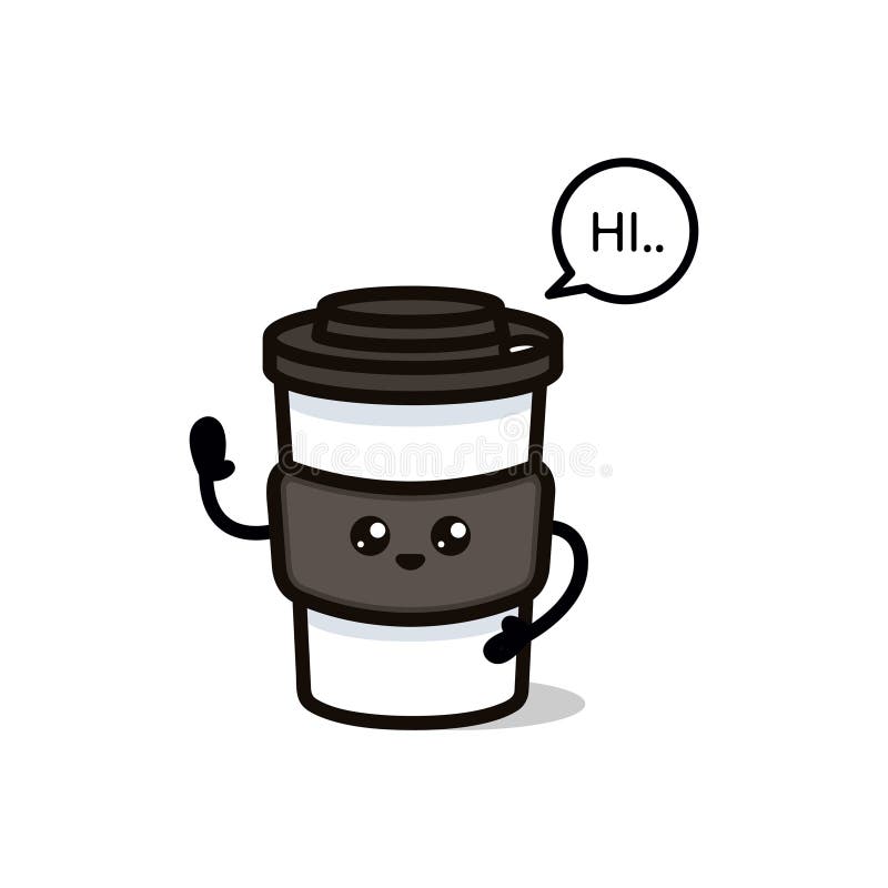 Xícara De Chá De Café Kawaii Fofa Com Personagem De Desenho Animado  Ilustração Stock - Ilustração de fofofo, alegria: 275331704