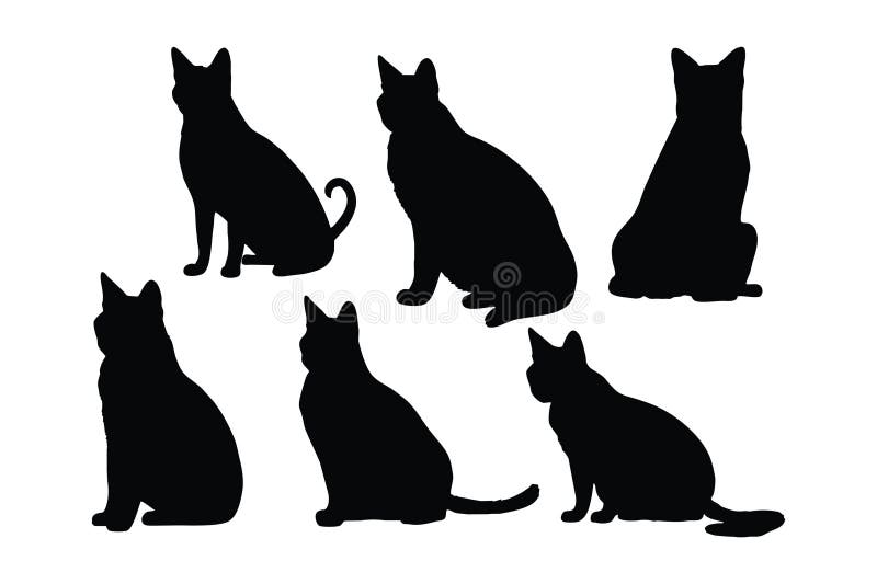 uma conjunto do vetor desenhos do fofa gatos. uma coleção do