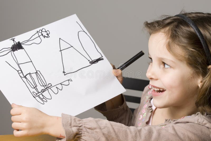 Desenho da Grisl fotos de stock royalty free