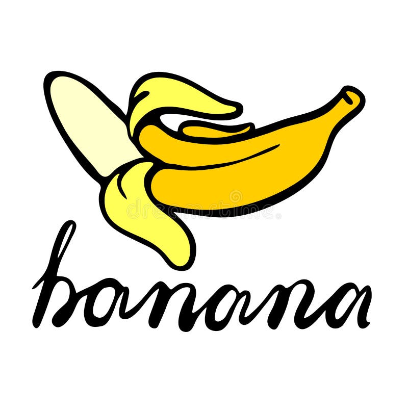 Um desenho de bananas com a palavra banana