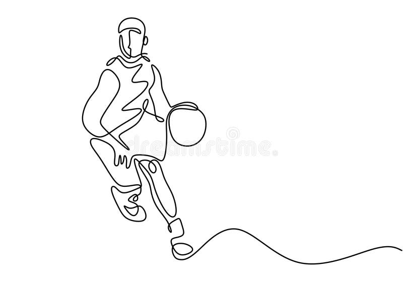 uma linha contínua de desenho de bola e sapatos de basquete. equipamento  esportivo. coisas de basquete. jogo competitivo e de competição. estilo de  vida ativo e saudável. ilustração vetorial de desenho de