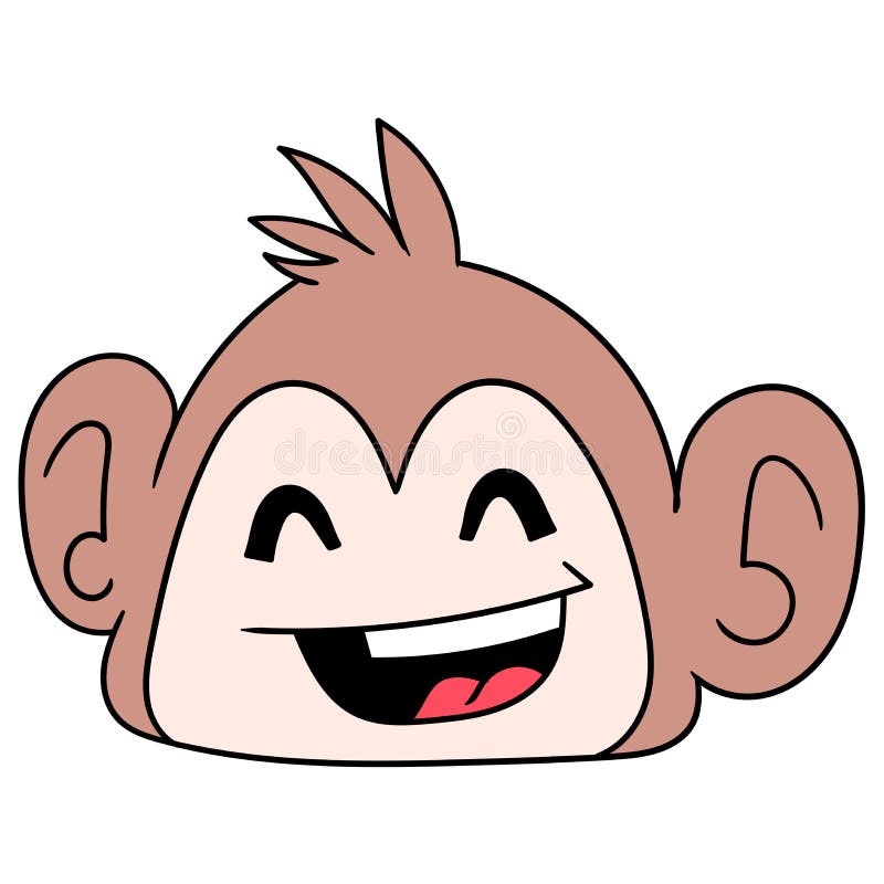 Macaco Louco Dos Desenhos Animados Cômicos Ilustração Stock - Ilustração de  rabisco, projeto: 52911178