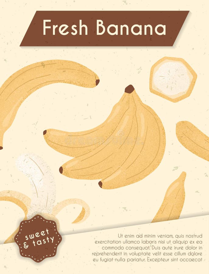 Póster Mão de banana desenho padrão sem emenda 