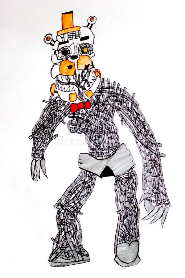 Desenho Do Monstro De Freddy Robot Do Urso Imagem de Stock